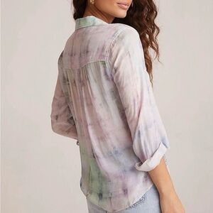 Bella Dahl Tie-dye Button Down Shirt in Etheral Pastel